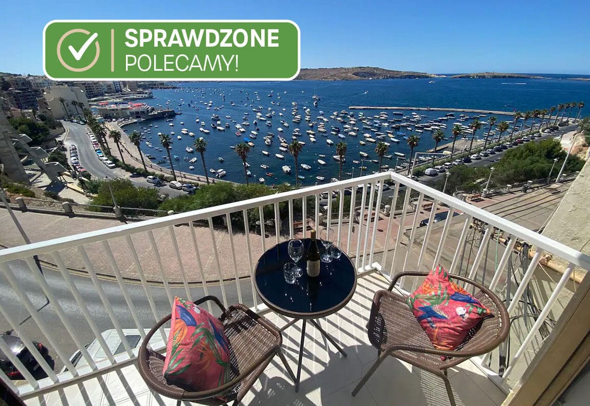 Bugibba Sea View Apartment no 2 <br/>4 gości • 2 sypialnie • 1 łazienka