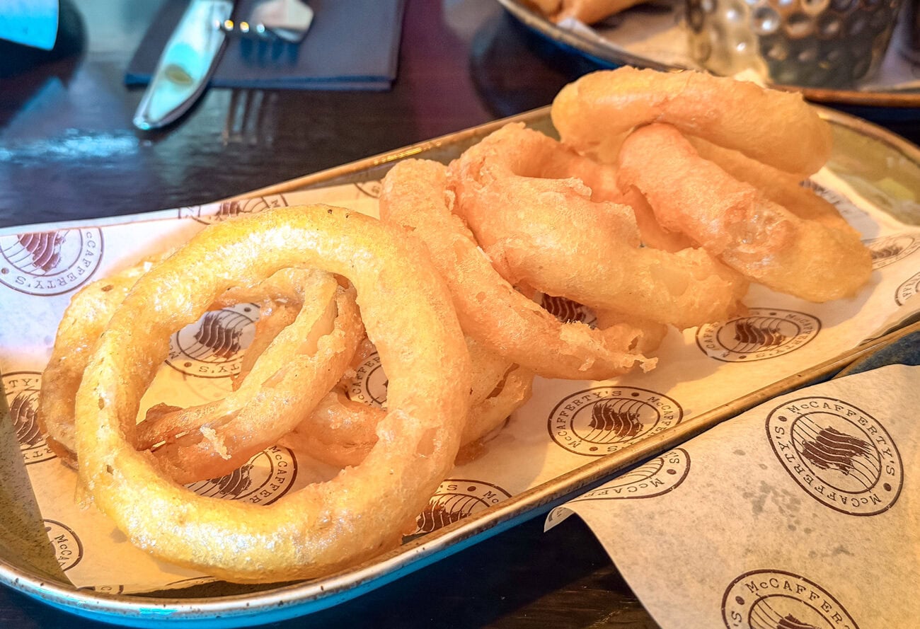 Onion Rings w McCafferty's at The Barge w Dublinie